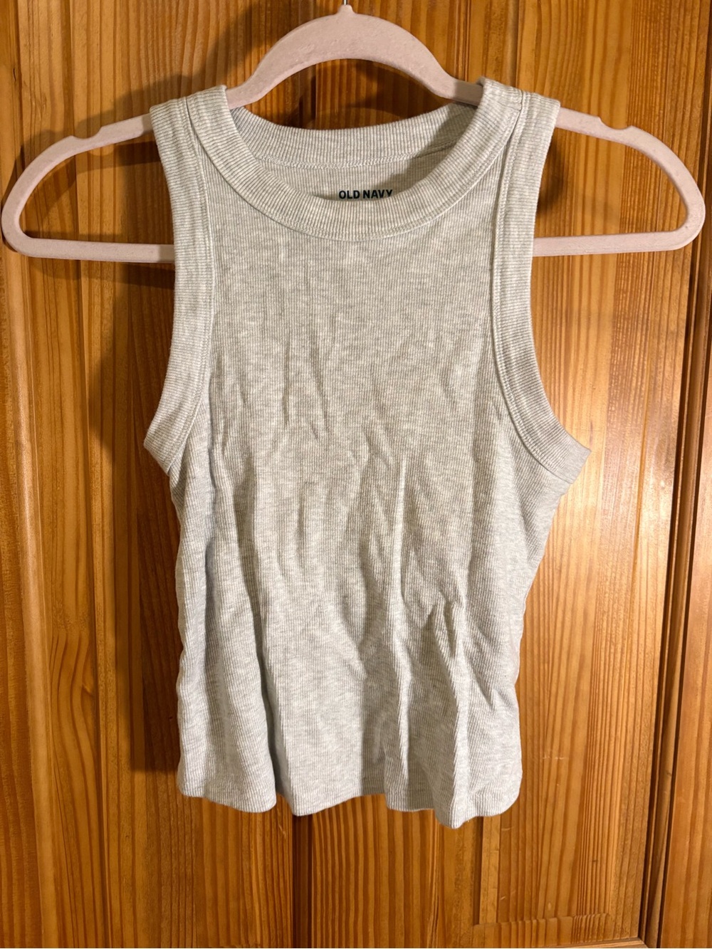 Old Navy Women's Light Cream Ribbed Tank